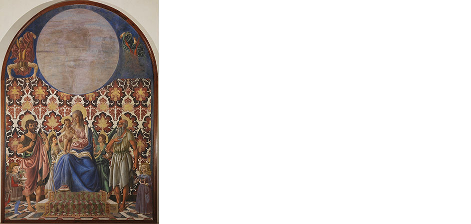 iconografia dei santi madonna in trono di andrea del castagno