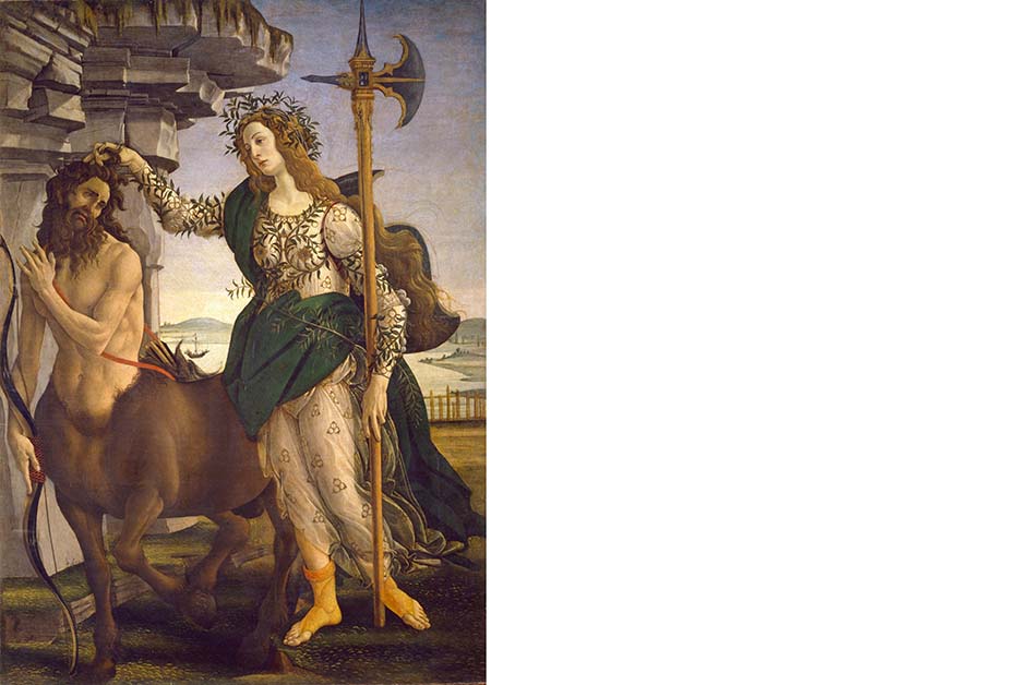 pallade e il centauro botticelli
