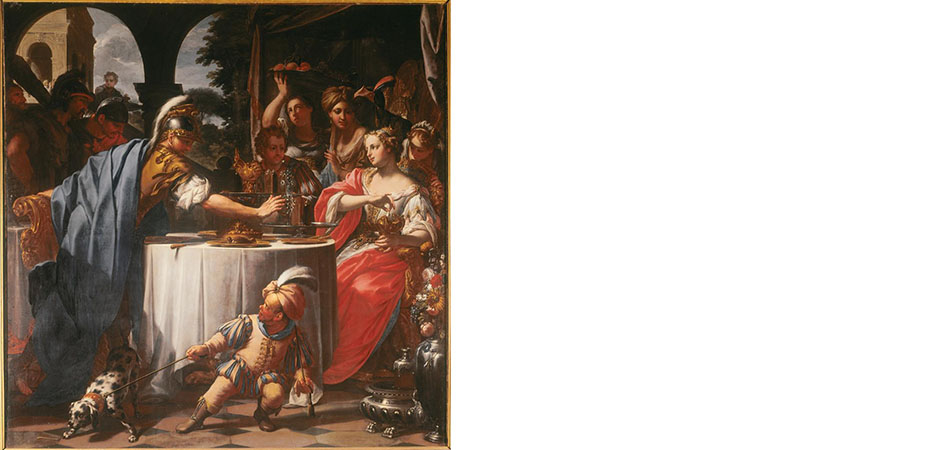 banchetto di marcantonio e cleopatra francesco trevisani