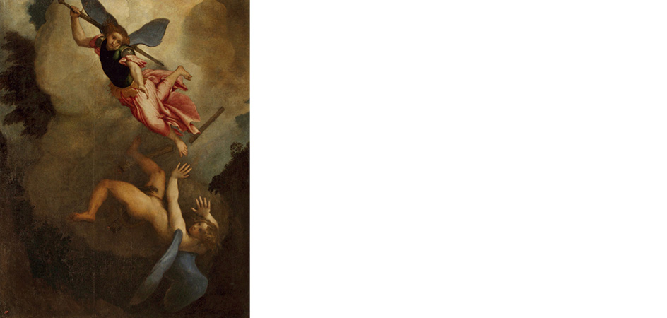 san michele che scaccia lucifero lorenzo lotto