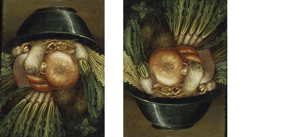 ortolano ortaggi in una ciotola arcimboldi