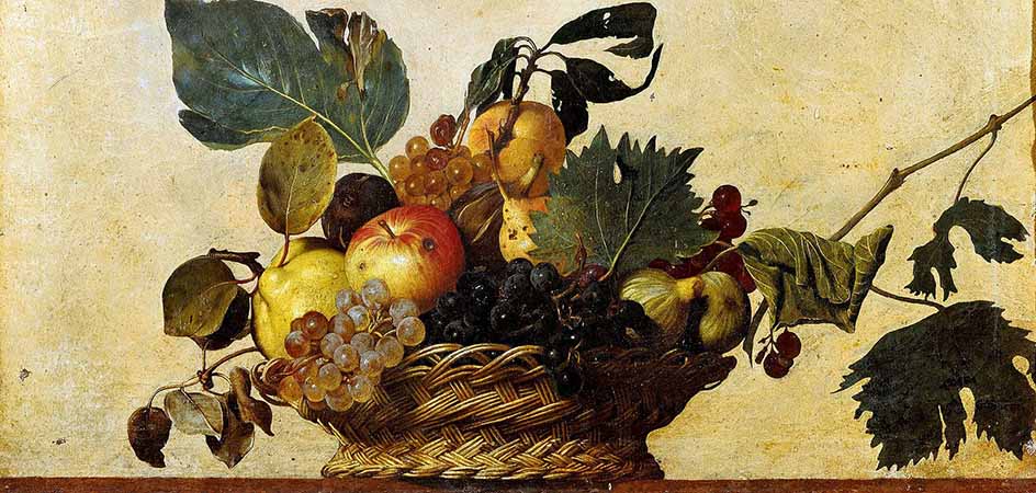 natura morta caravaggio canestra di frutta