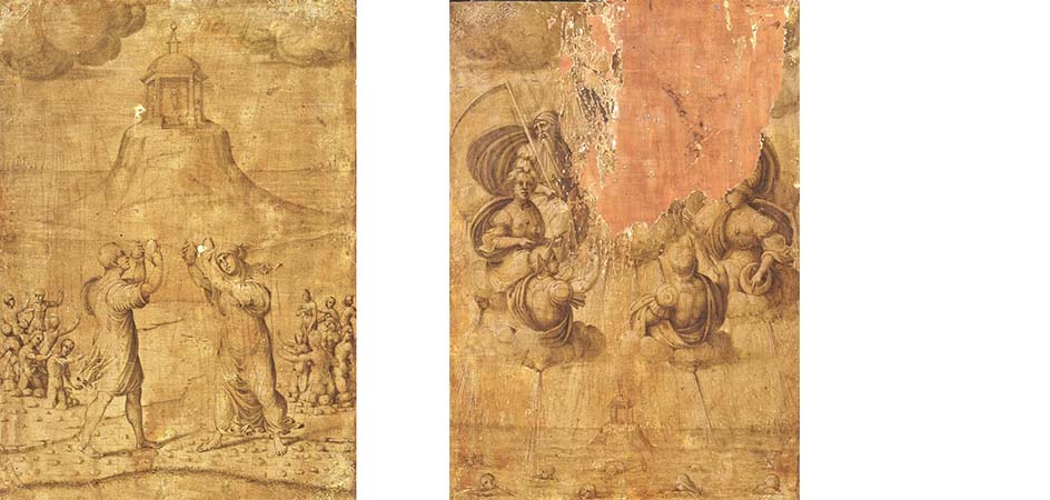 deucalione e pirra raffaello sanzio