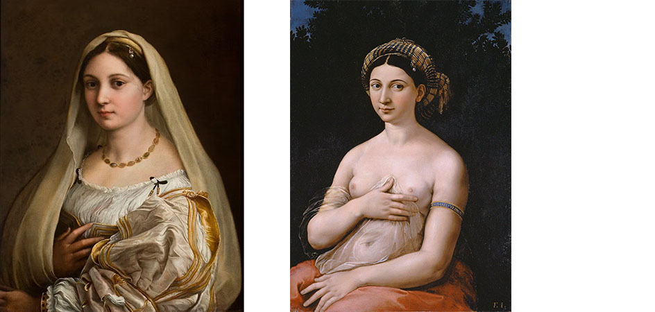 la velata e la fornarina raffaello sanzio