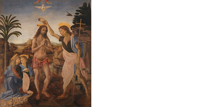 il battesimo di cristo andrea verrocchio leonardo