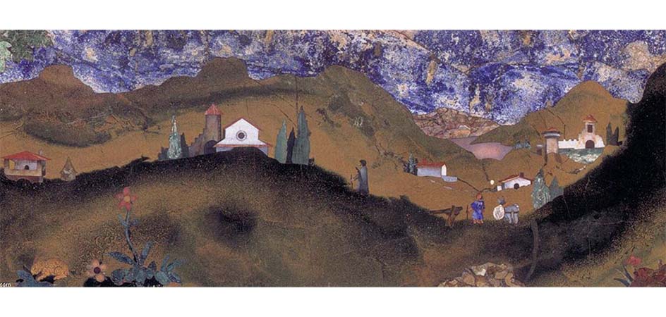 commesso fiorentino paesaggio toscano bernanrdino poccetti