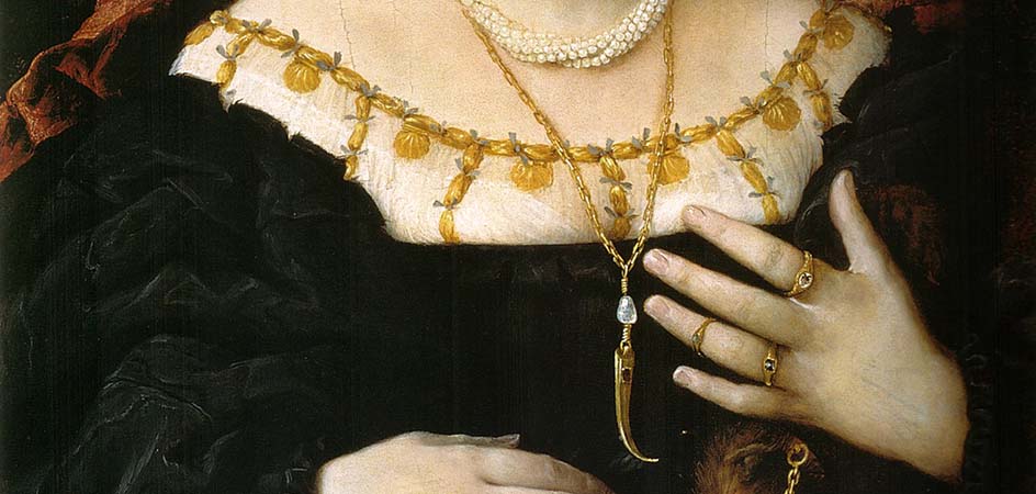 gioielli nelle opere d'arte del rinascimento