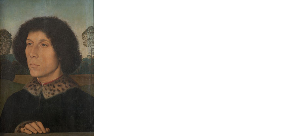 ritratto di uomo con paesaggio memling