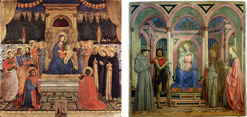 pala di san marco beato angelico pala di santa lucia dei magnoli domenico veneziano