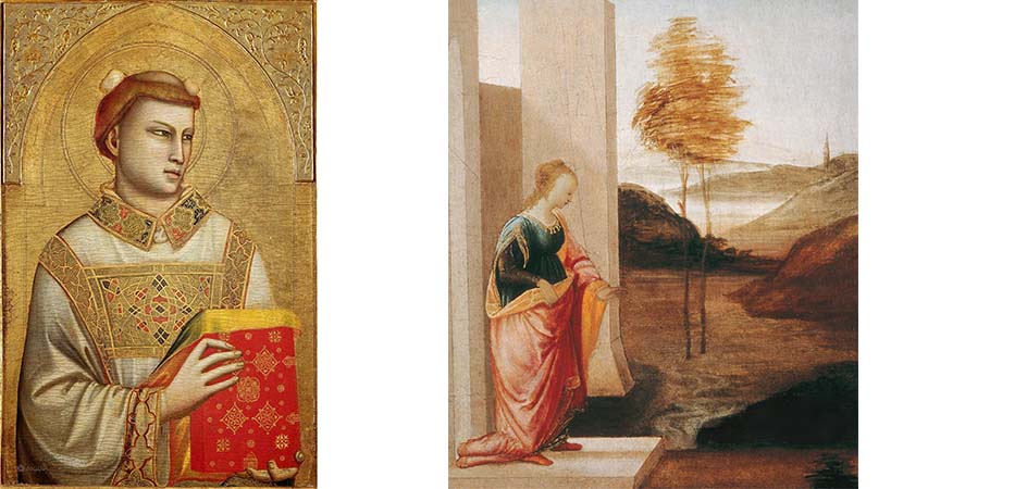 santo stefano giotto la regina vasti lascia il palazzo reale botticelli museo horne