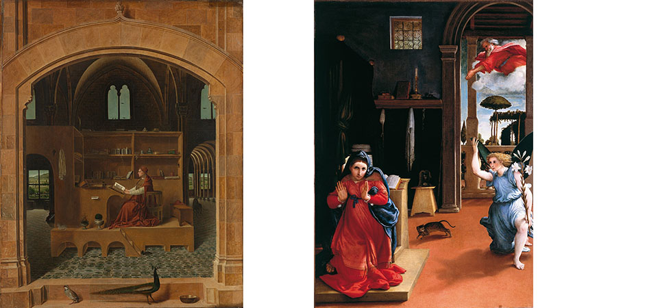 san gerolamo antonello da messina e annunciazione di recanati lorenzo lotto