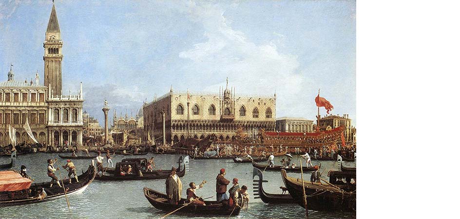 Il Bucintoro di ritorno al molo il giorno dell’Ascensione Canaletto