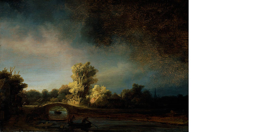Il Paesaggio con ponte di pietra Rembrandt