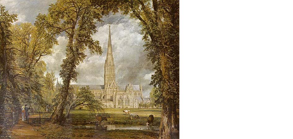 La cattedrale di Salisbury vista dalla residenza del vescovo John Constable