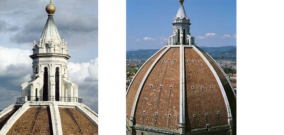 Lanterna della cupola e cupola di Brunelleschi Firenze