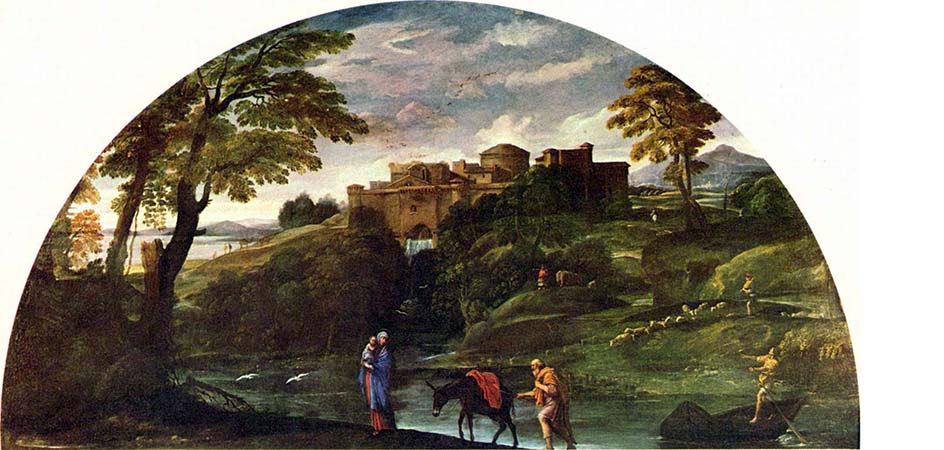 paesaggio con fuga in egitto annibale carracci