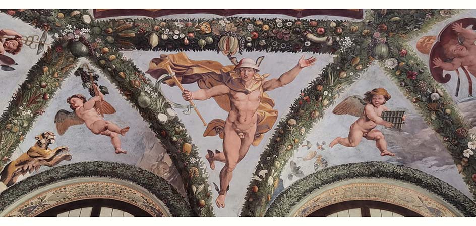 Loggia di amore e psiche mercurio raffaello 