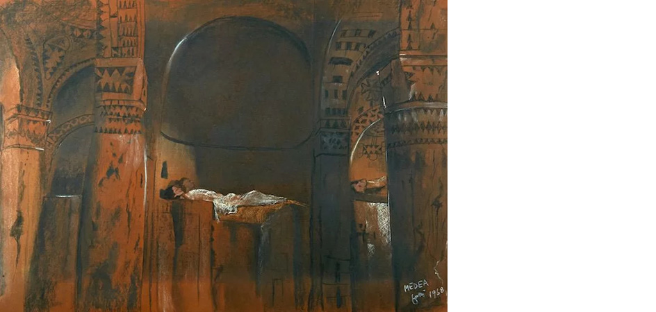 Bozzetto di Dante Ferretti per Medea, Pier Paolo Pasolini